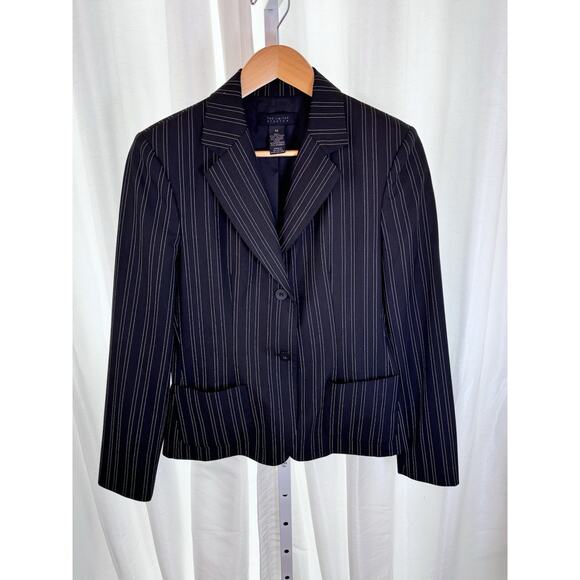 The Limited Stretch Women’s Black & White Pinstripe Blazer Jacket Size Medium - Picture 2 of 10